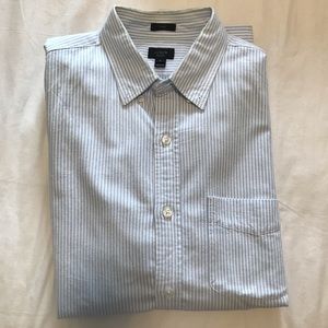 J.Crew Men’s Pinstripe Oxford Button Down Shirt
